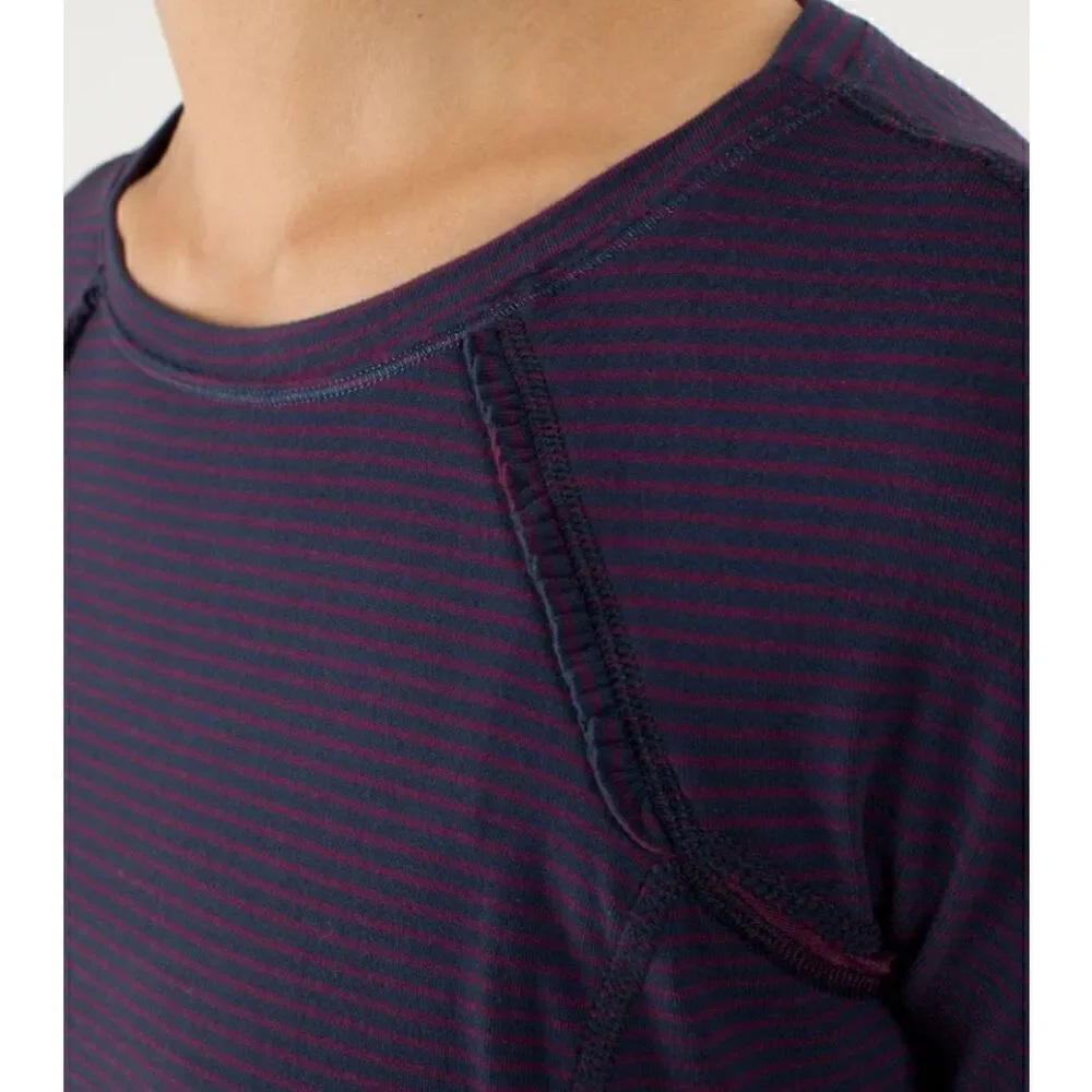 Lululemon FULL TILT PULLOVER Long Sleeve (Hyperstripe PLUM/NAVY) Women’s Size 6